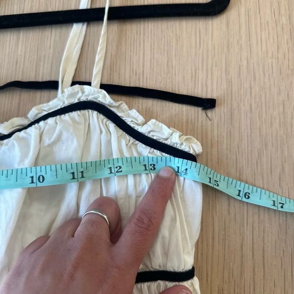 Momni Monochromatic Black and White with Contrast Lining Midi Dress Small 1543 - Picture 10 of 13